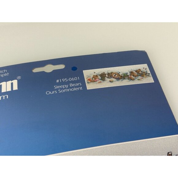 Janlynn Sleepy Bears Counted Cross Stitch 2003 #195-0601 19"x 7" Fiona Jude - Picture 7 of 12